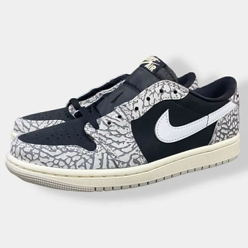 Nike Air Jordan 1 Retro Low OG Black Cement Sail CZ0790-001 Mens size 5/ 6.5 W